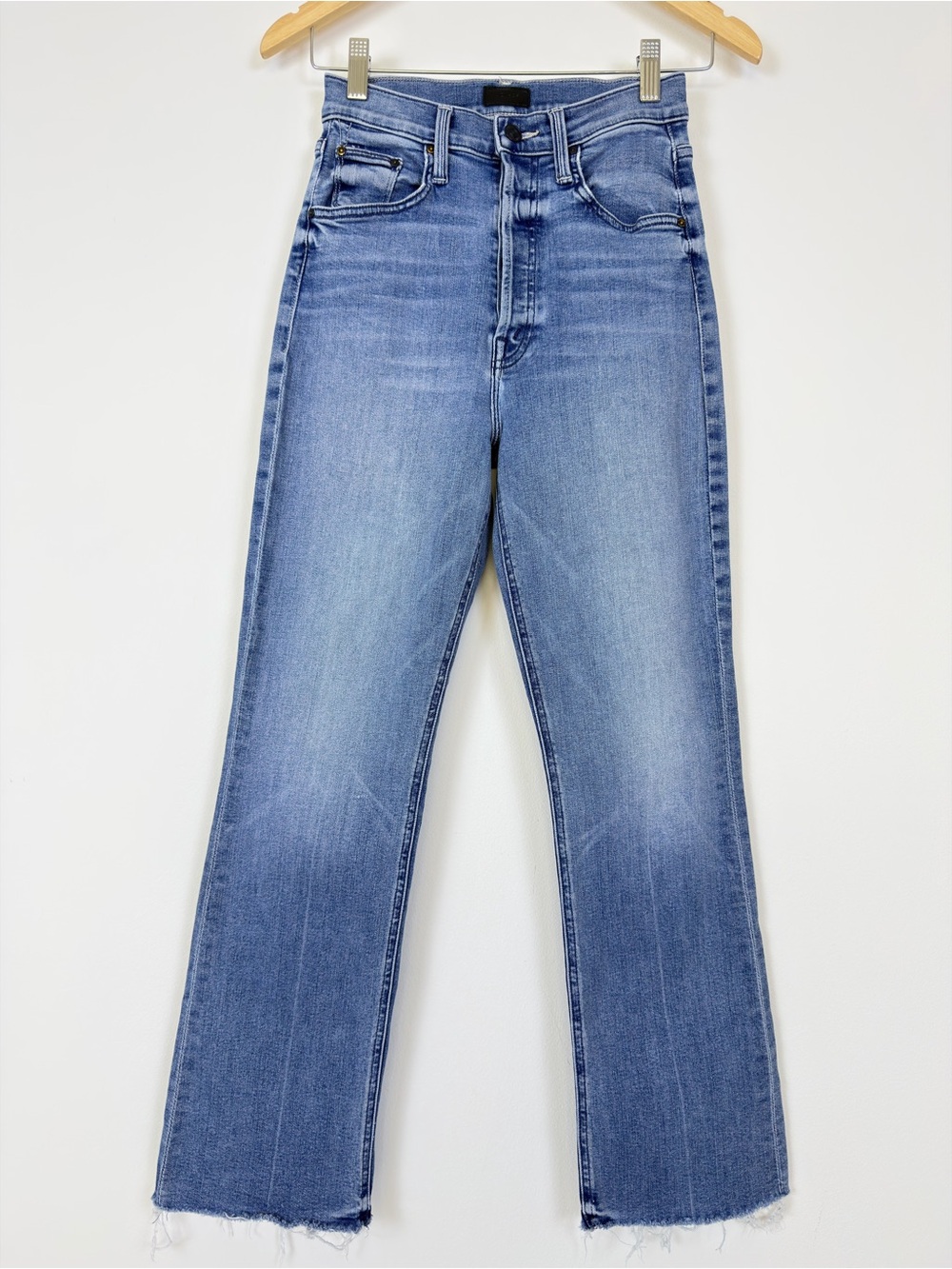 MOTHER The Tripper Ankle Fray Jeans Light Wash Size 26